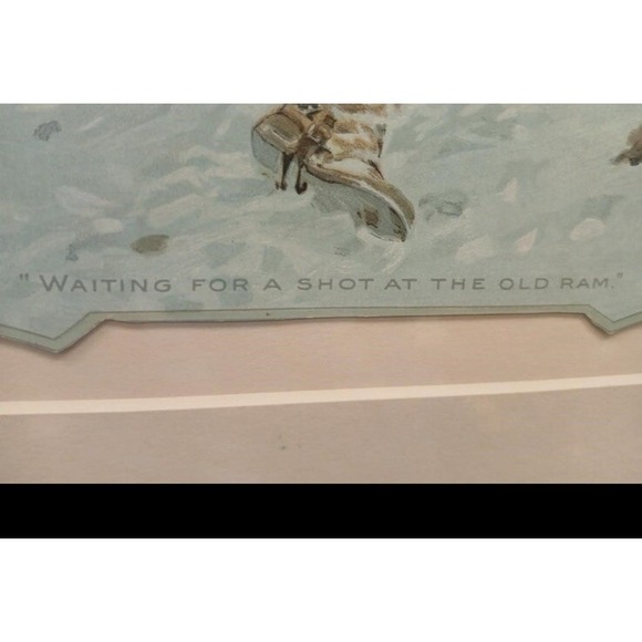 A.B. Frost Chromolithograph "Waiting for a Shot" Antique VTG Print Matted RARE - Picture 5 of 10